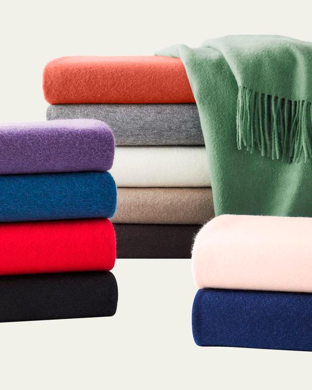 Sofia Cashmere Fringed Cashmere Throw