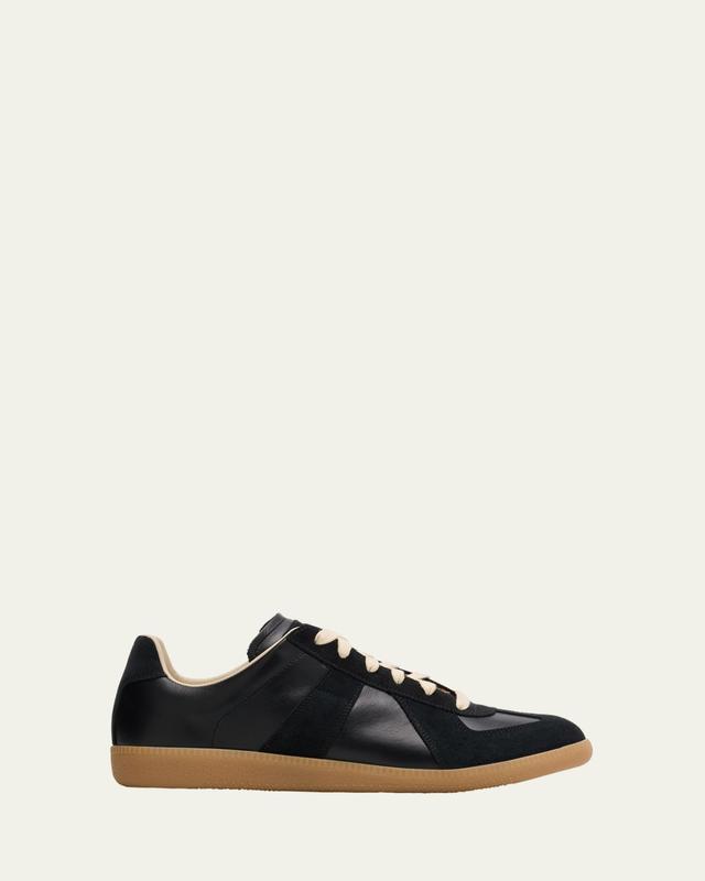 Maison Margiela Men's Replica Leather Low-Top Sneakers