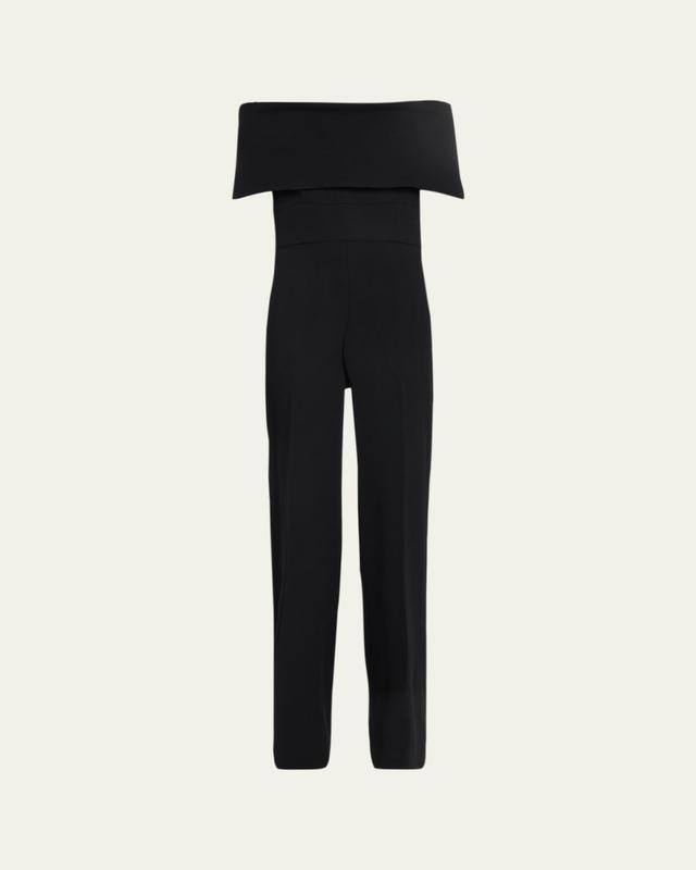 Off-the-Shoulder Crepe Jumpsuit