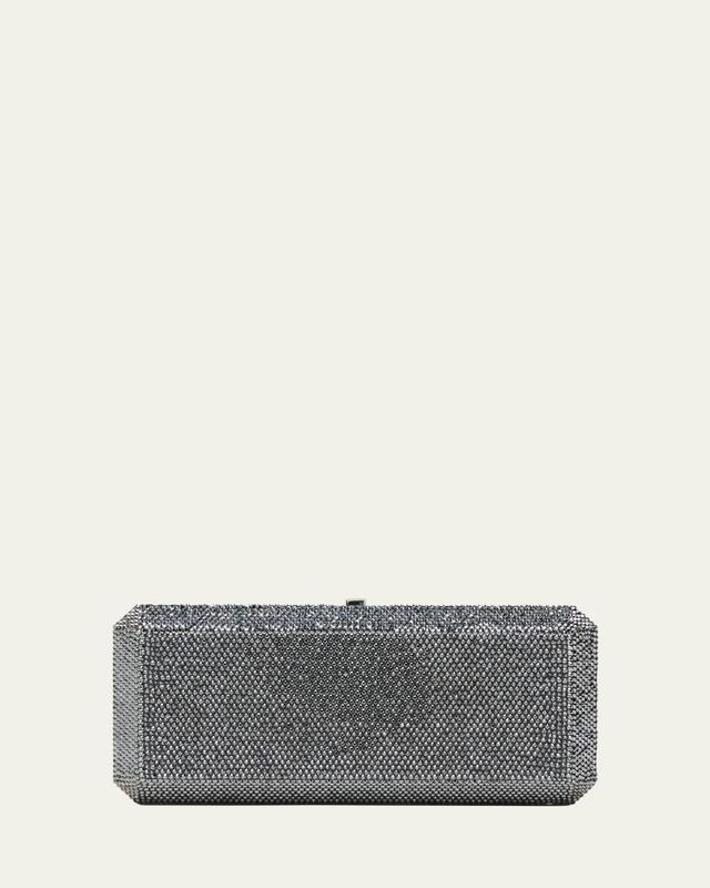 Slim Rectangle Crystal Clutch Bag