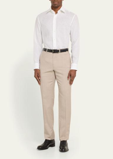 Brioni Men's Solid Linen Sport Shirt | Thumbnail 2