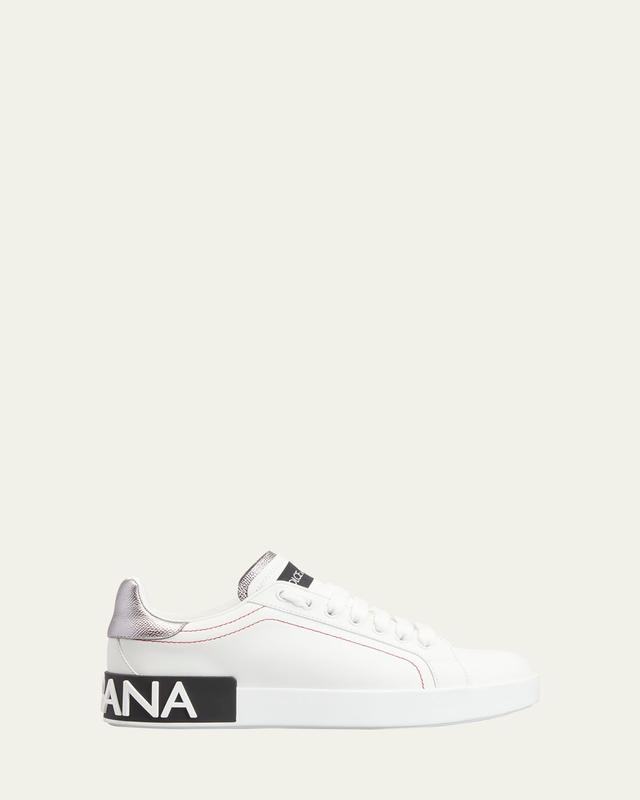 Leather Logo Low-Top Sneakers