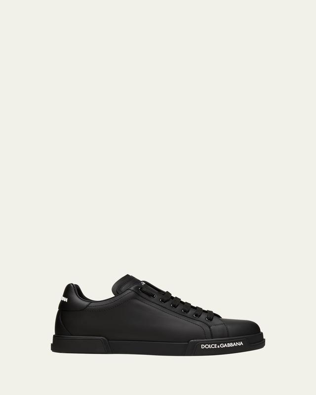 Dolce & Gabbana Men's Portofino Calf Leather Low-Top Sneakers