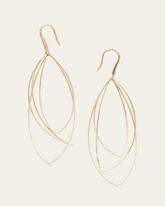 Lana 14K Gold Multi-Curved Wire Marquis Hoop Earrings
