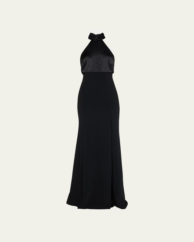 Alexandra Halter Trumpet Gown