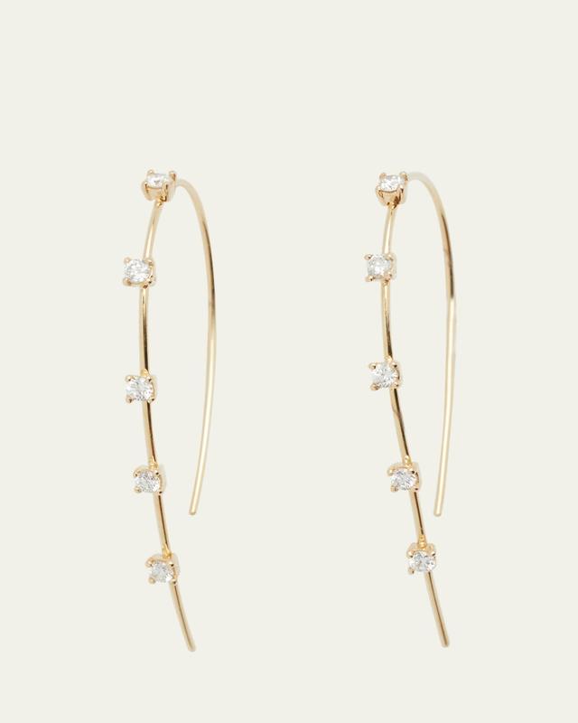 Lana 14K Gold Small Multi Solo Hooked on Hoop Earrings