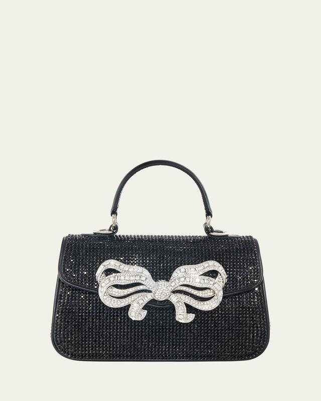 Bow Crystal Top-Handle Bag
