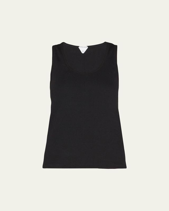 Bottega Veneta Dry Stretch Cotton Ribbed Tank Top