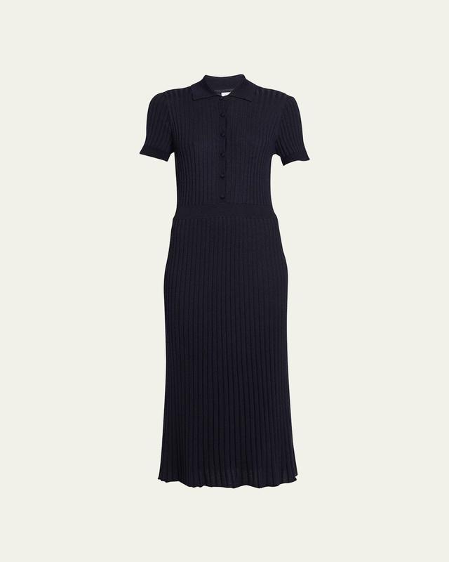 Amor Polo Ribbed Cashmere Dress