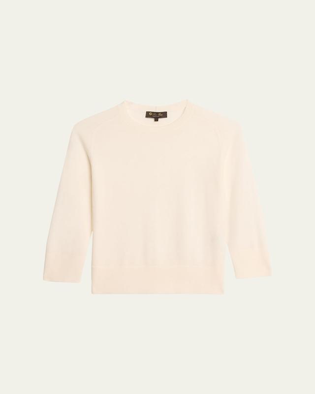 Loro Piana Girocollo Manica Neo Piuma Cashmere Sweater