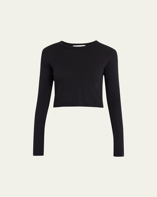 SLVRLAKE Long Sleeve Cropped Baby Tee