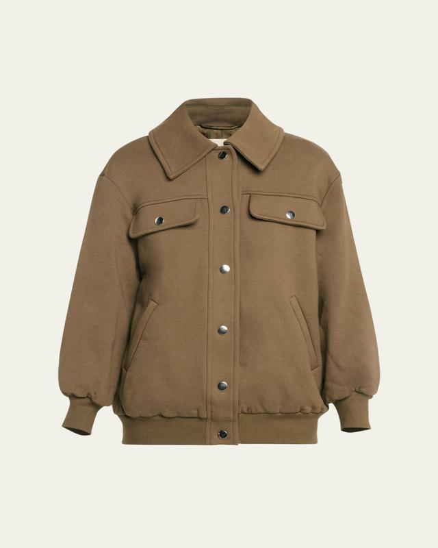 FAZ Jane Snap-Button Bomber Jacket