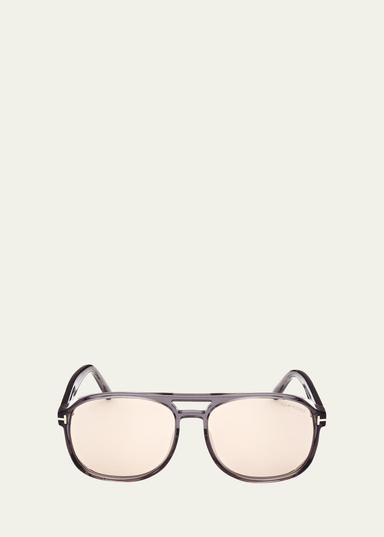 TOM FORD Men's Rosco Photochromic Acetate Aviator Sunglasses | Thumbnail 1