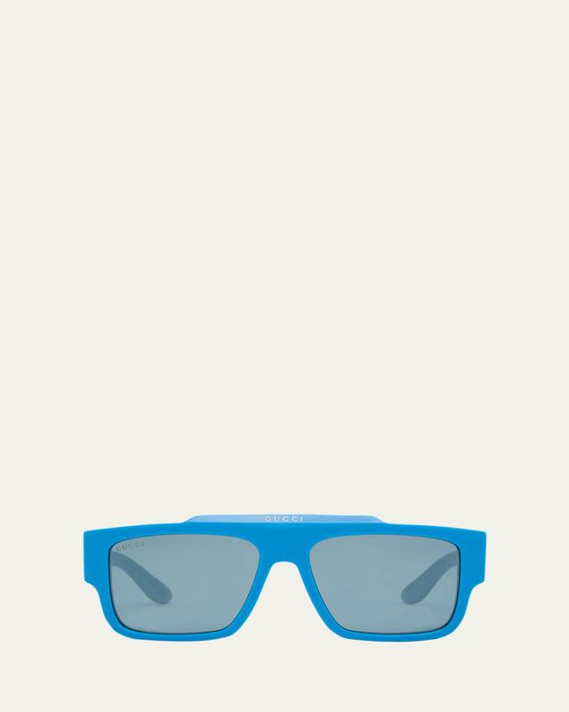 Men's GG1460Sm Acetate Rectangle Sunglasses