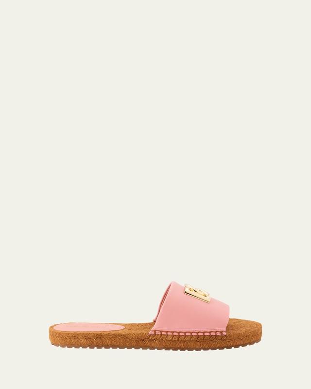 Dolce & Gabbana DG Medallion Napa Espadrille Sandals