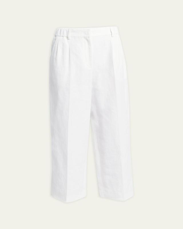 Linen Straight-Leg Trousers