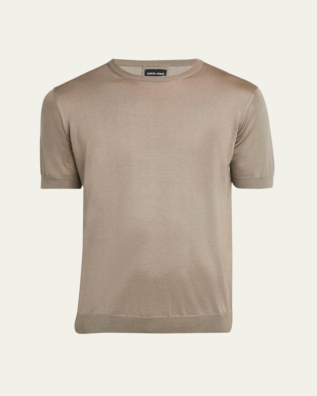 Men's Silk-Cotton Crew T-Shirt