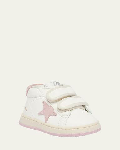 Golden Goose Girl's June Nappa Leather Glitter Star Sneakers, Baby/Toddler | Thumbnail 2