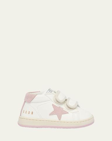 Golden Goose Girl's June Nappa Leather Glitter Star Sneakers, Baby/Toddler | Thumbnail 1