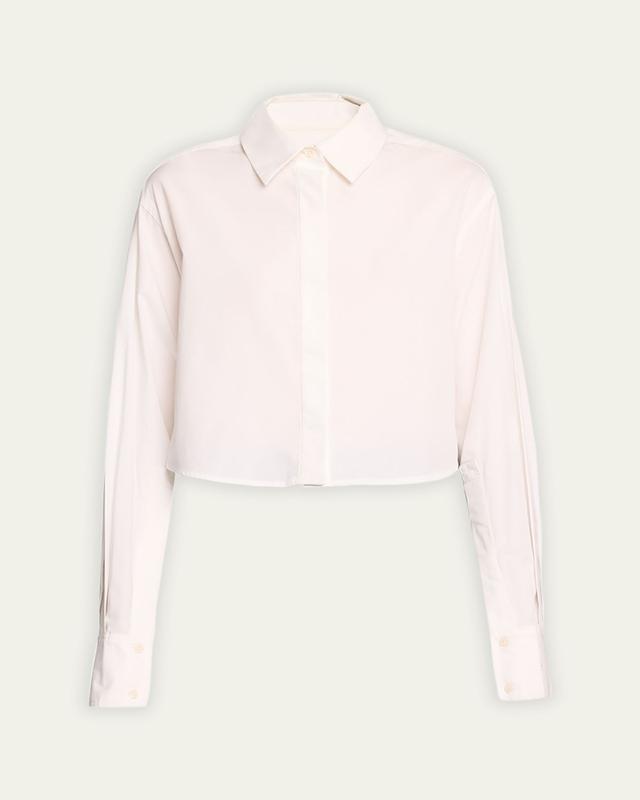 Renata Cropped Button-Front Shirt