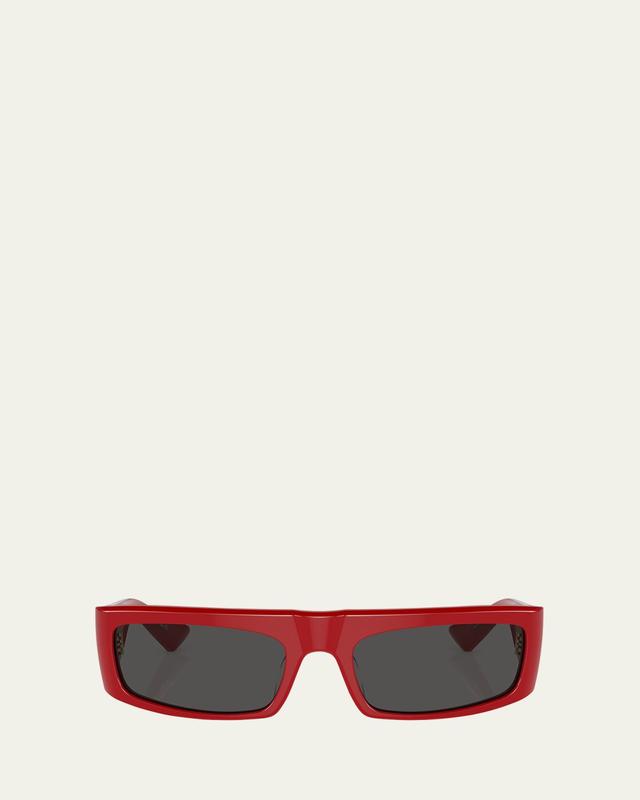 Bold Acetate Rectangle Sunglasses