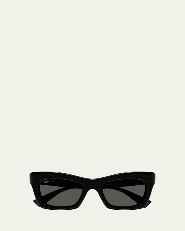 Gucci Logo Acetate Cat-Eye Sunglasses