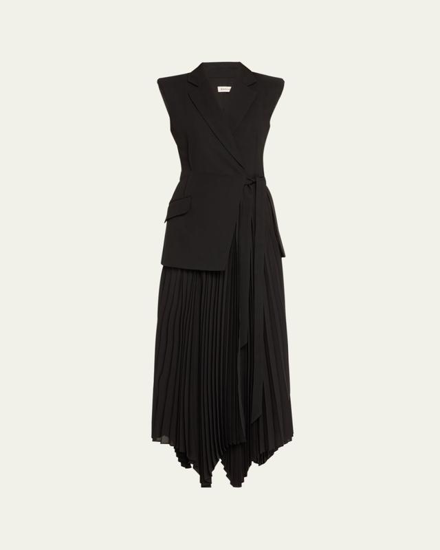 Helena Combo Blazer Sleeveless Midi Dress