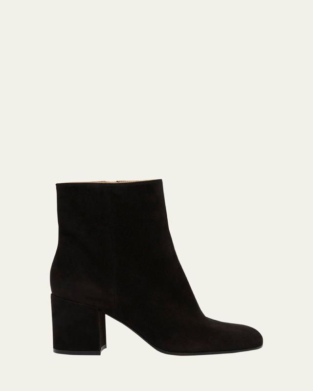 Joelle Suede Block-Heel Booties