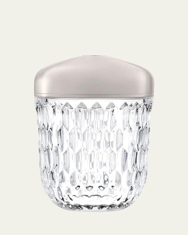 Saint Louis Crystal Folia Mini Portable Lamp, Silver