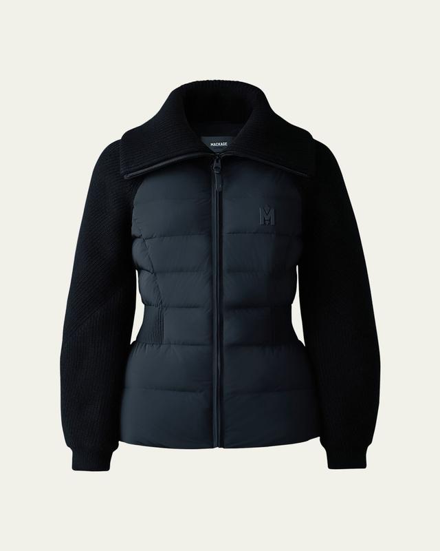 Mackage Foxy Light Down Mixed-Media Jacket