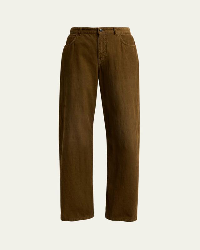 Eglitta Corduroy Straight-Leg Pants