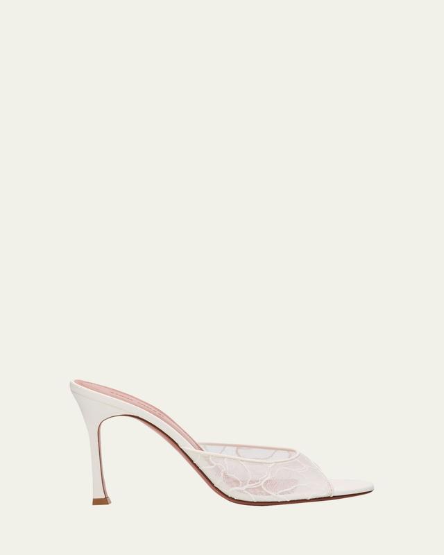 Alexa Lace Stiletto Mule Sandals