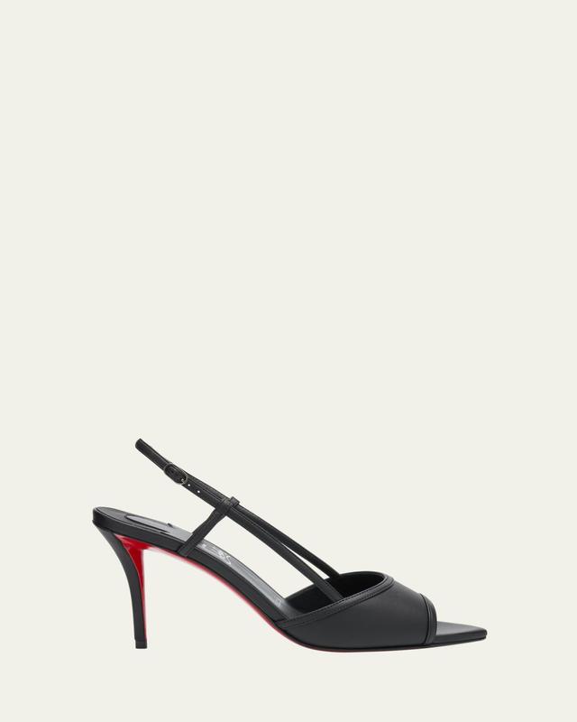 80mm Miss Z Leather Slingback Sandals