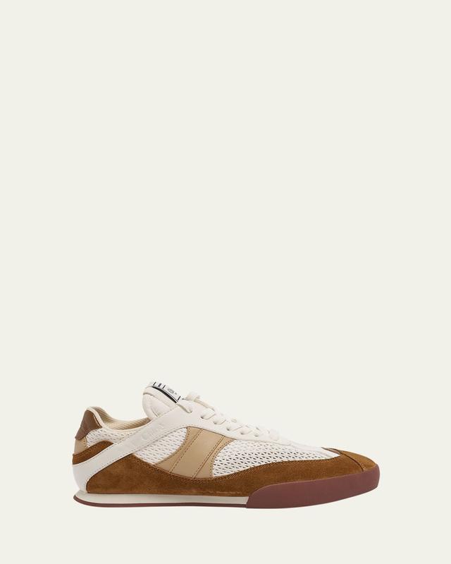 Chloe Kick Mesh and Leather Low-Top Sneakers
