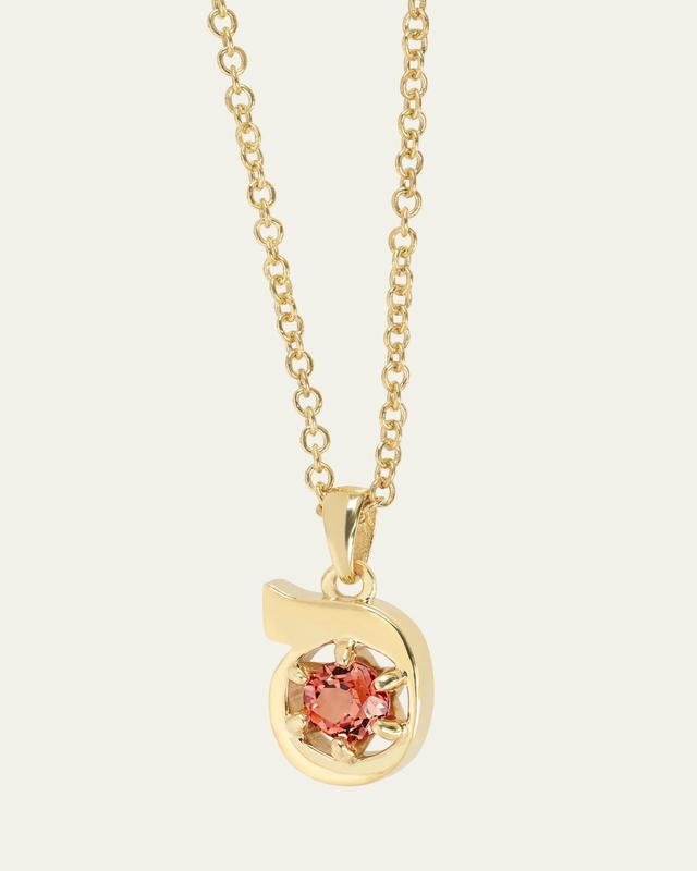 Procaccia Jewelry 18K Gold Hebrew SAMECH Initial Necklace