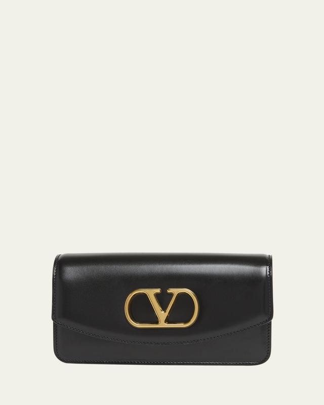 Vain Small VLOGO Leather Clutch Bag