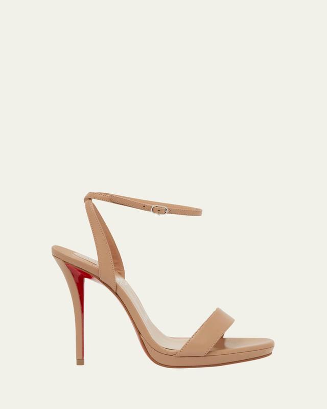 120mm Miss Z Leather Ankle-Strap Sandals