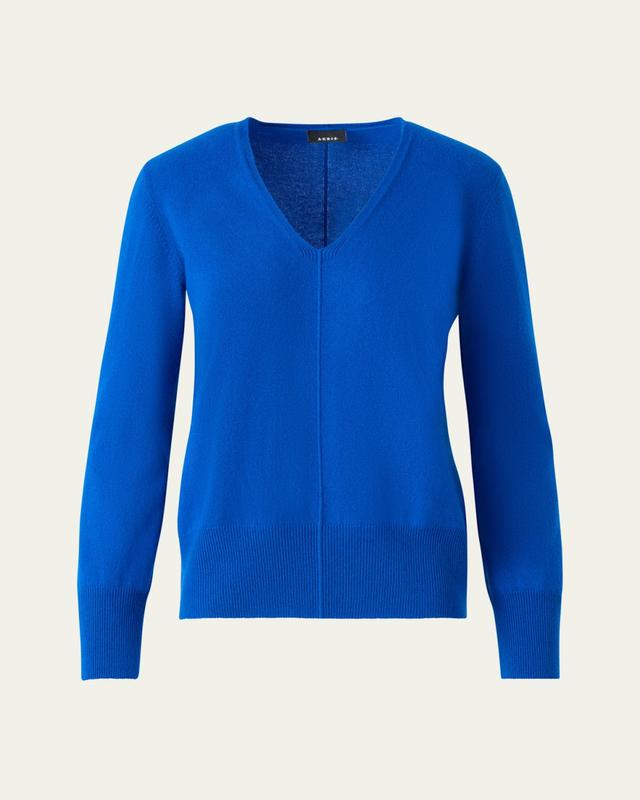 V-Neck Pure Cashmere Knit Sweater