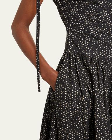 Proenza Schouler White Label Clayton Printed Poplin Drop-Waist Dress | Thumbnail 5