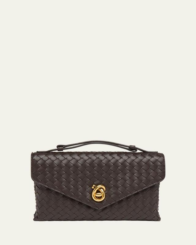 Knot Lock Leather Top-Handle Bag