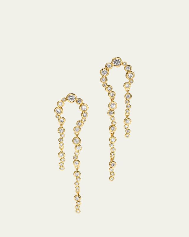 Alexis Bittar Asterales Gold CZ Arched Long Earrings