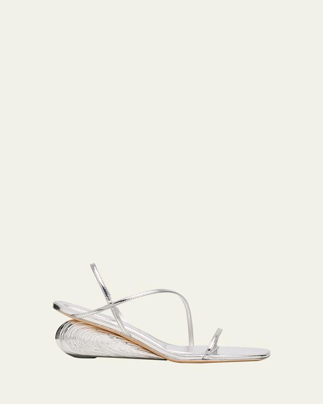 Bridget Metallic Wedge Strappy Sandals