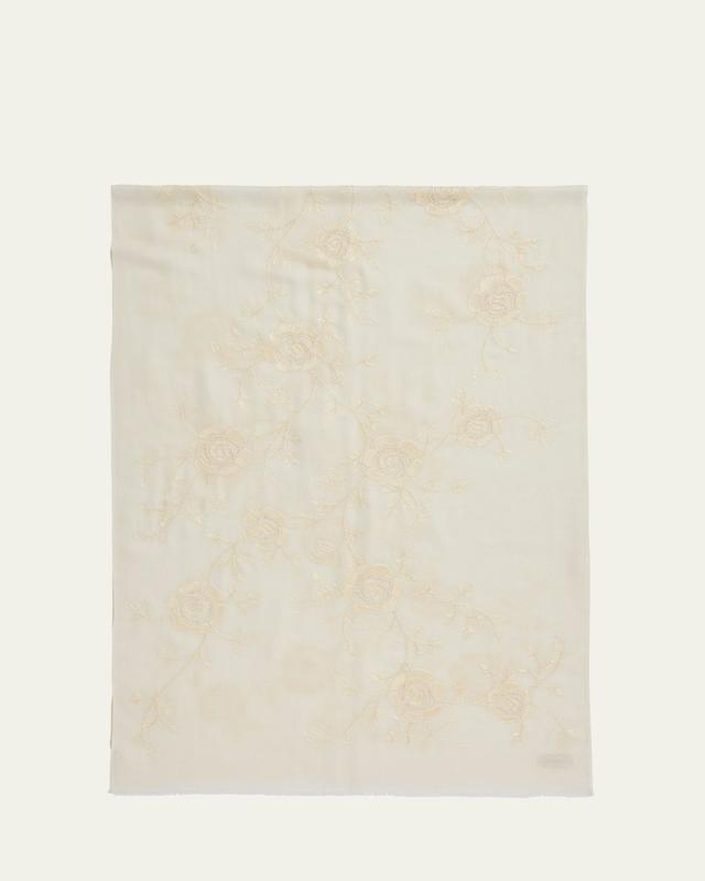 Janavi India Blooming Garden Cashmere Scarf