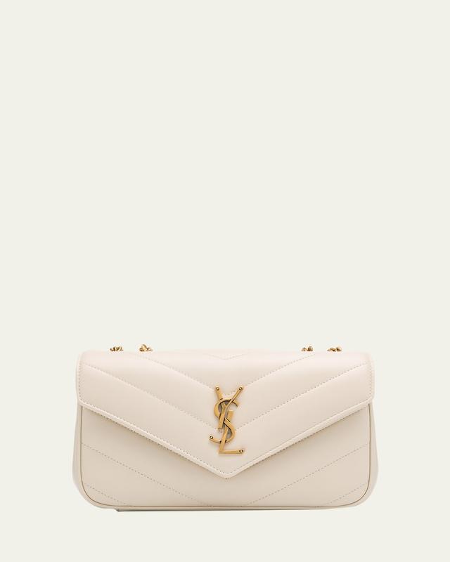Loulou Small YSL Shoulder Bag in Quilted Leather