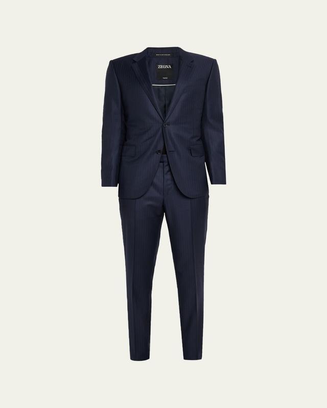 Men's Trofeo Wool Tonal Stripe Two-Piece Suit