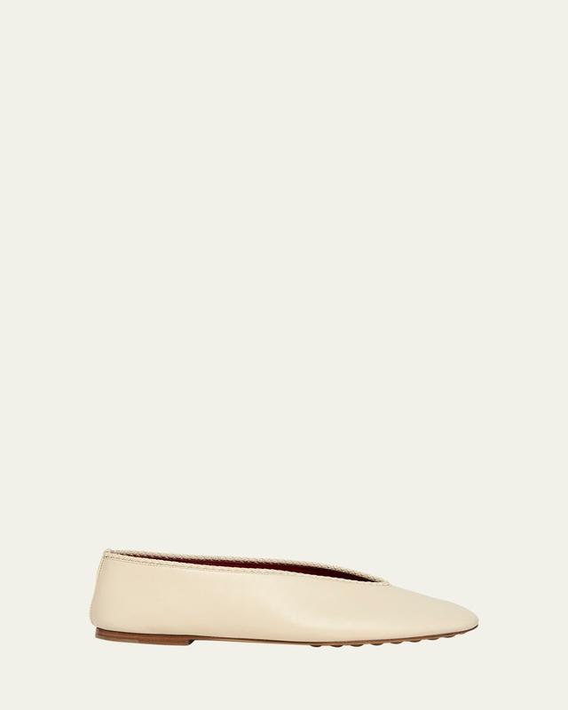 Lagoon Nappa Leather Ballerina Flats
