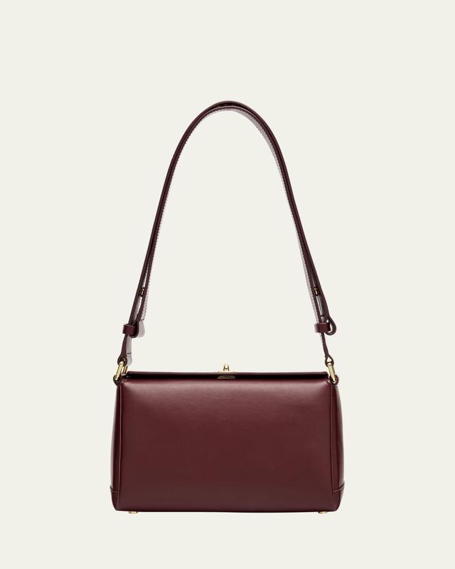 Small Folded Shoulder Bag in Vitello Leather