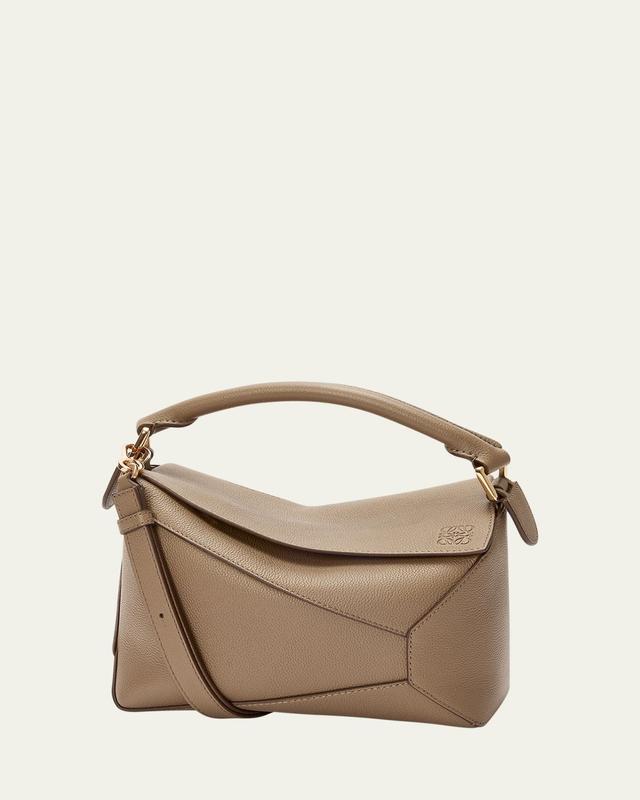 Loewe Puzzle Edge Small Top-Handle Bag in Grain Leather