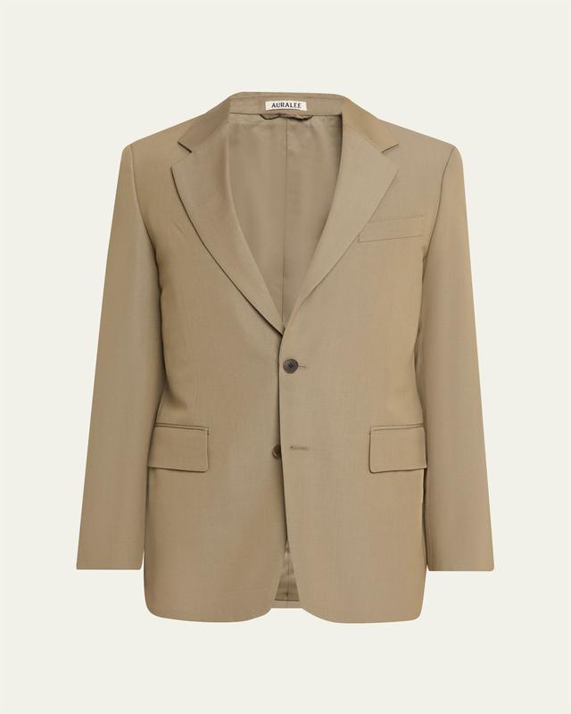 Men's Single-Breasted Wool Blazer