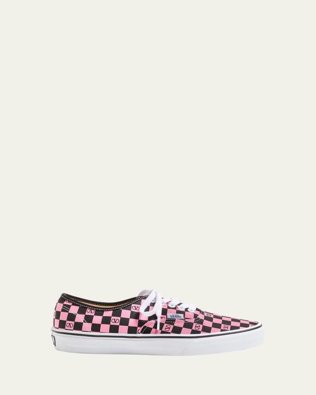 x Vans Men's Tess St VLogo Check Canvas Low-Top Sneakers